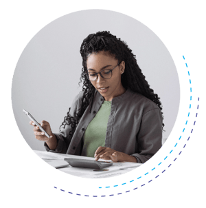 Image of woman on cell phone Image of woman on cell phone