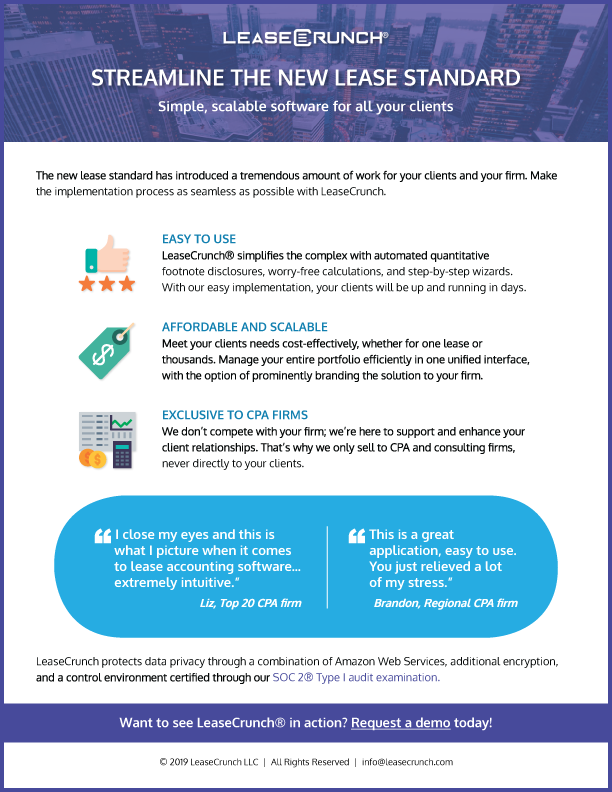 Streamline the New Lease Standard