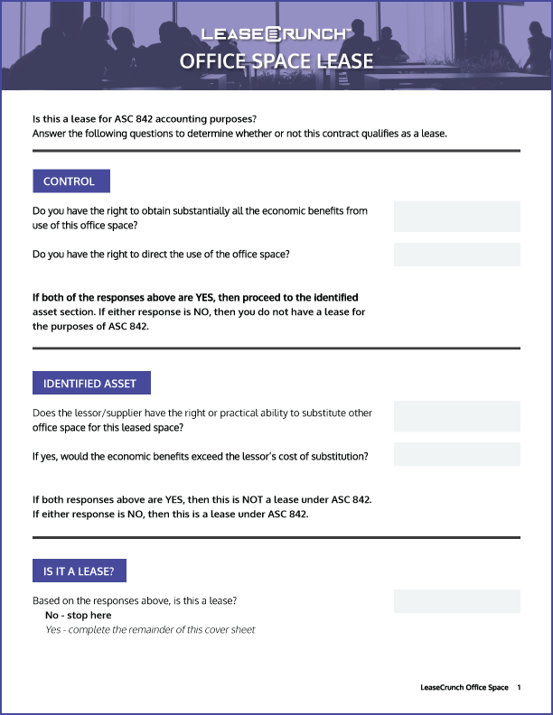 Lease Coversheets